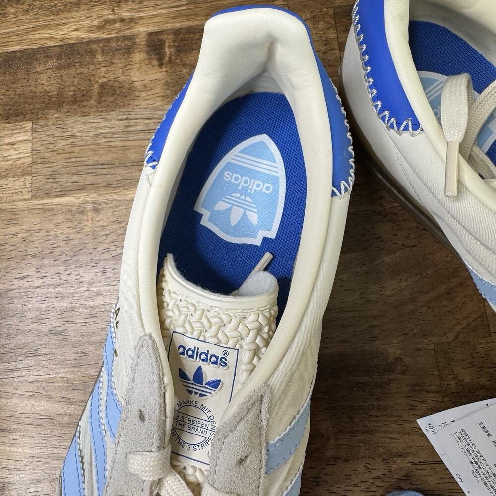 Adidas Gazelle Indoor Cream Blue Gum Sole Sneakers Mens 10.5 JI2004 - Picture 4 of 14